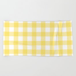 Classic Check - light yellow Beach Towel