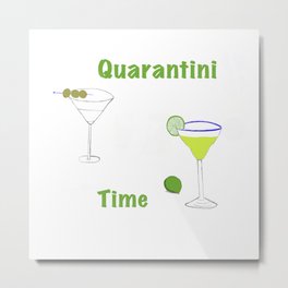 Quarantini Time Metal Print | Drinkup, Theuneasyartist, Springdesigns, Margaritatime, Summerthemes, Cheerstime, Martinilovers, Drinkart, Celebrationtheme, Quarantineart 