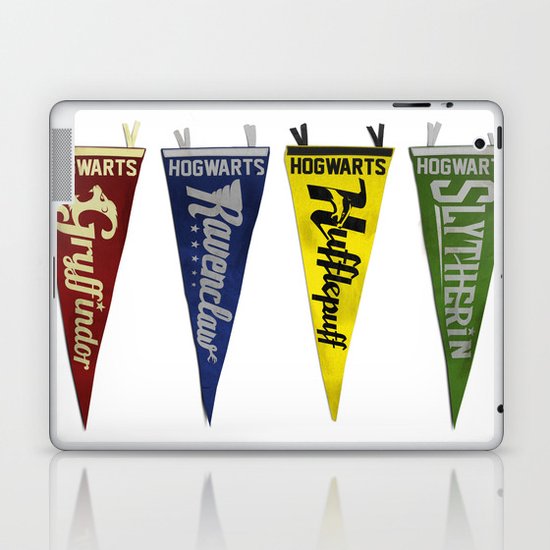 Vintage Hogwart's Pennant Collection Laptop & iPad Skin