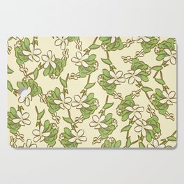 Pattern with the Pikake Jasmine Flowers of Hawaii, White Flowers Cutting Board