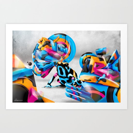 Toxic Camouflage Art Print