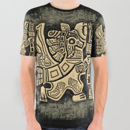 Aztec Eagle Warrior All Over Graphic Tee