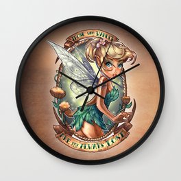 Those Who Wander Are Not Always Lost Wall Clock | Comic, Illustration, Mixed Media 