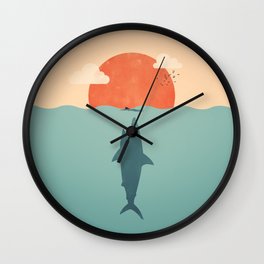 Shark Attack Wall Clock
