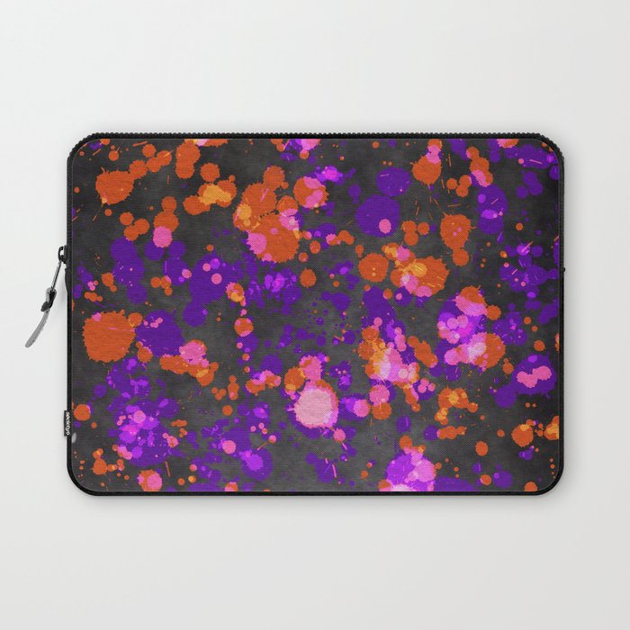 Halloween Splatter Watercolor Background 03 Laptop Sleeve