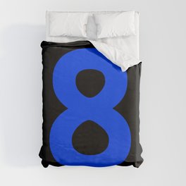 Number 8 (Blue & Black) Duvet Cover