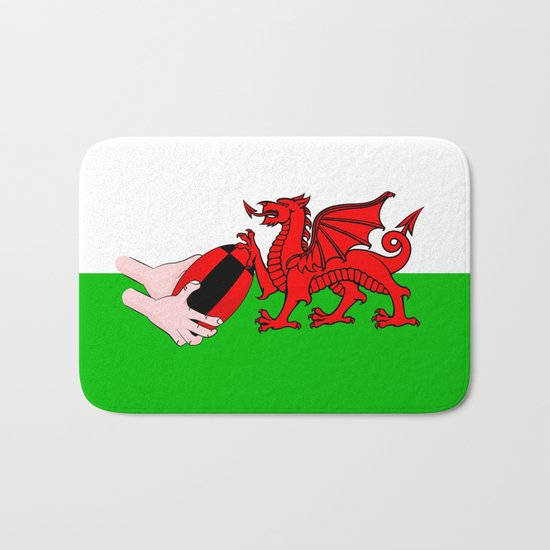 Wales Rugby Flag Bath Mat