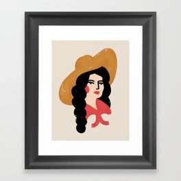 Abstract Cowgirl Framed Art Print