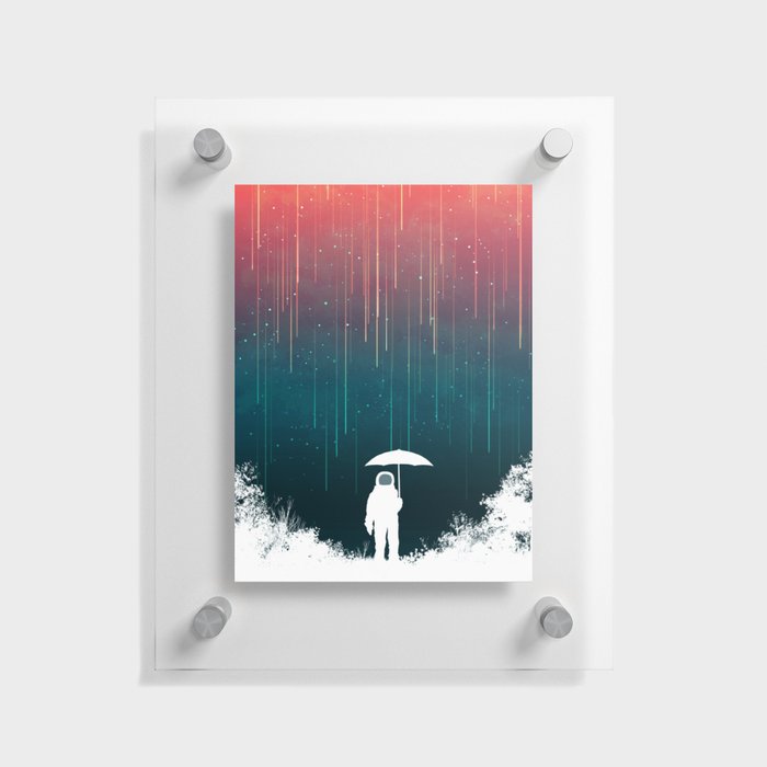 Meteoric rainfall Floating Acrylic Print