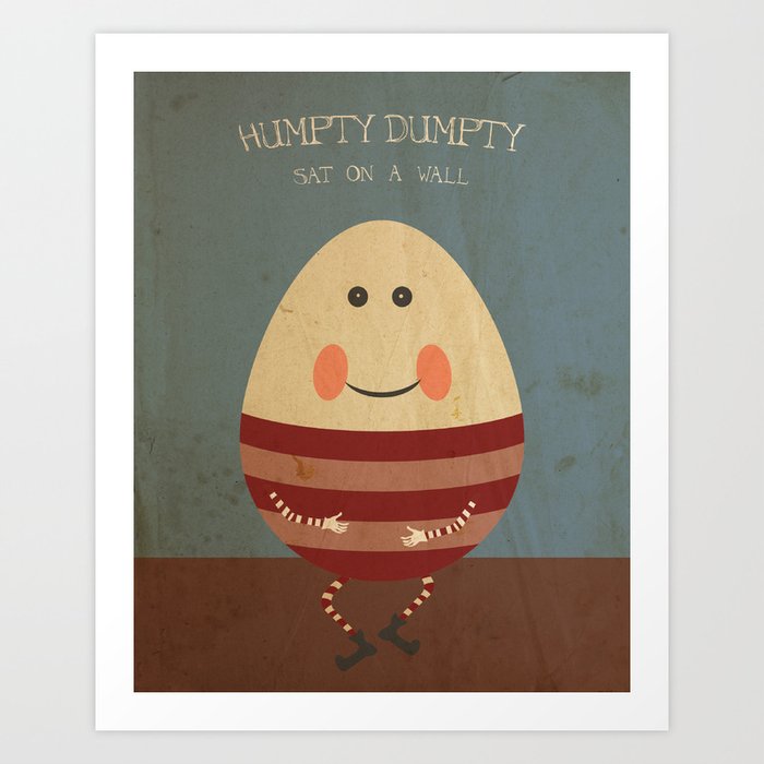 Humpty Dumpty Children S Nursery Rhyme Inspired Artwork Art Print Humpty Dumpty Children S Nursery Rhyme Inspired Artwork Art Print
