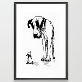 Great Dane & Chihuahua Framed Art Print