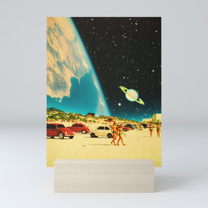 Galaxy Beach Mini Art Print