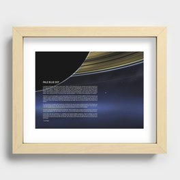 Pale Blue Dot — Cassini, Saturn & Carl Sagan quote Recessed Framed Print