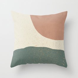 Minimalist Painting - Terra Green Throw Pillow