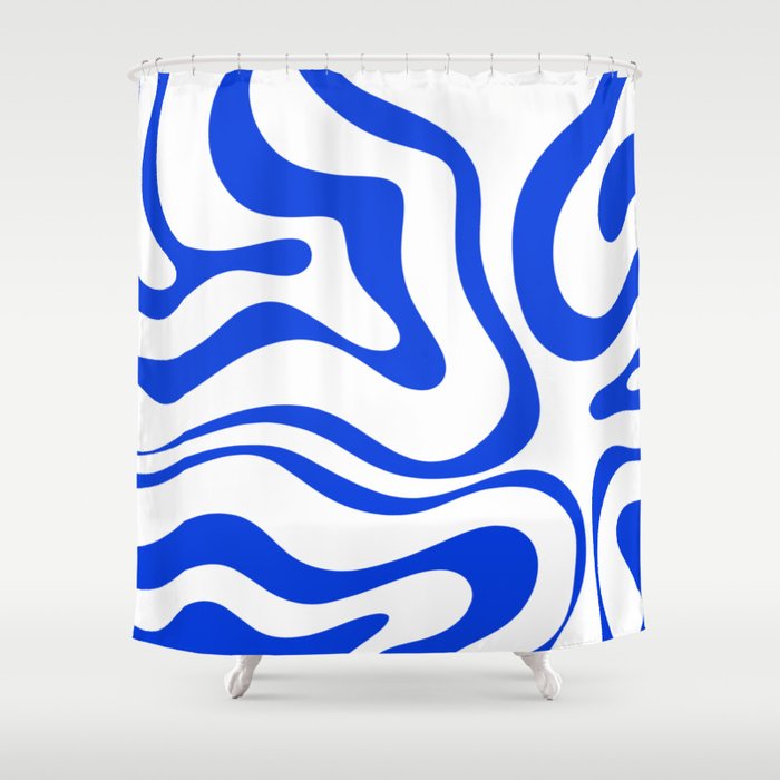 Royal blue shower store curtain