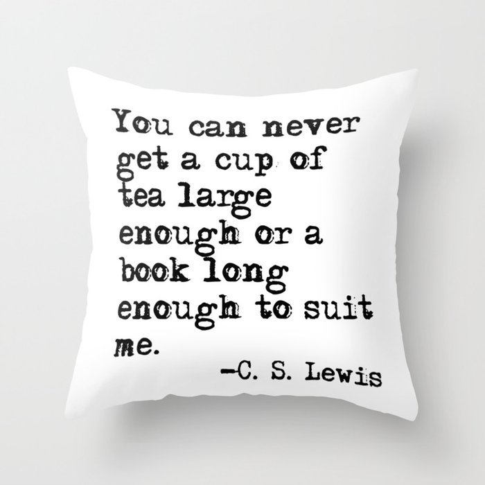 Tea and books Throw Pillow