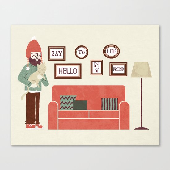 Cat Person Canvas Print