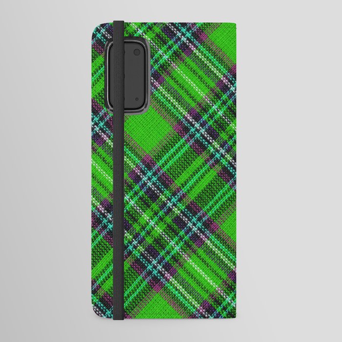 Plaid Green Trendy Collection Android Wallet Case