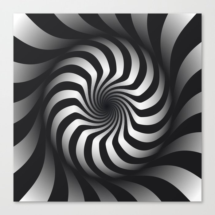 Black And White Hypnotic Swirl Canvas Print By Judyskowron Society6