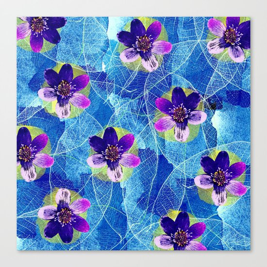 Purple flowers Canvas Print