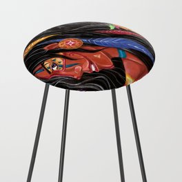 The Trickster Raven Counter Stool