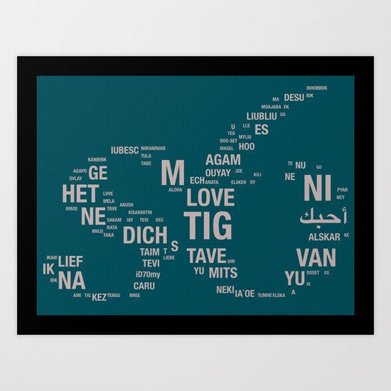 All languages of the world Art Print