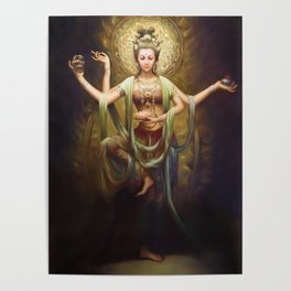 Quan Yin, The Mother and Goddess of Compassion  Poster
