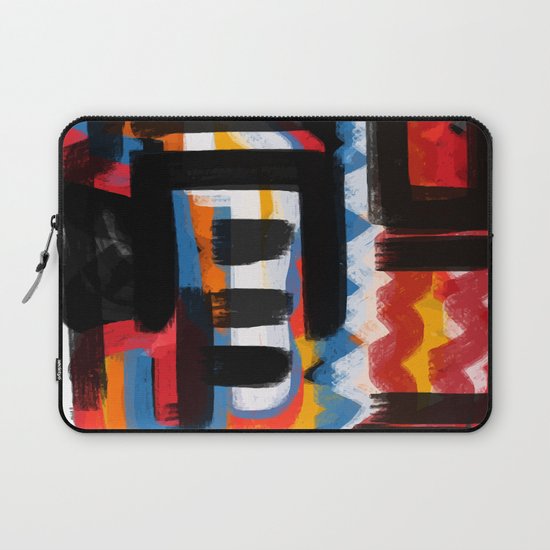 Abstract Art With Shapes And Lines Laptop Sleeve By