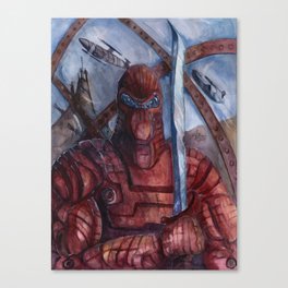 Aquanoid Warrior Canvas Print