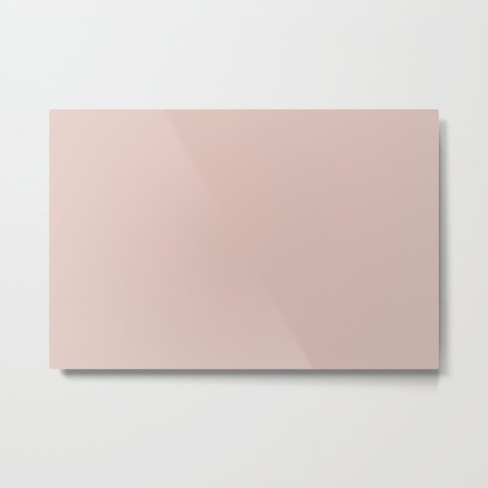 Dunn and Edwards 2019 Curated Colors Travelling Tan (Pale Pastel Pink) DE6080 Solid Color Metal Print