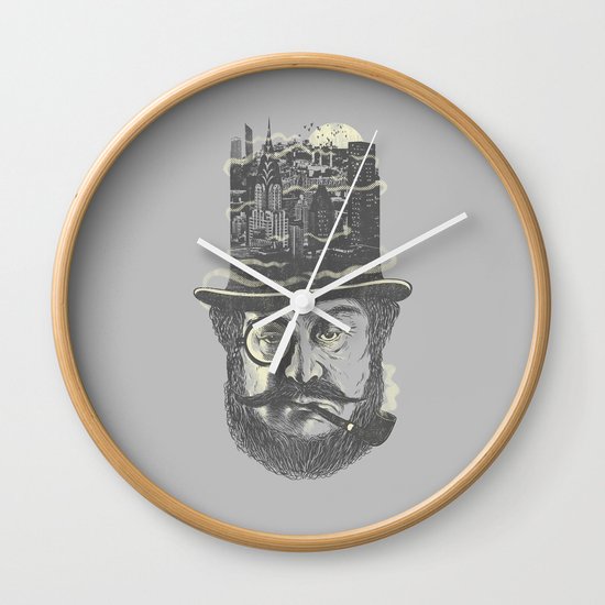 Old man hatten Wall Clock