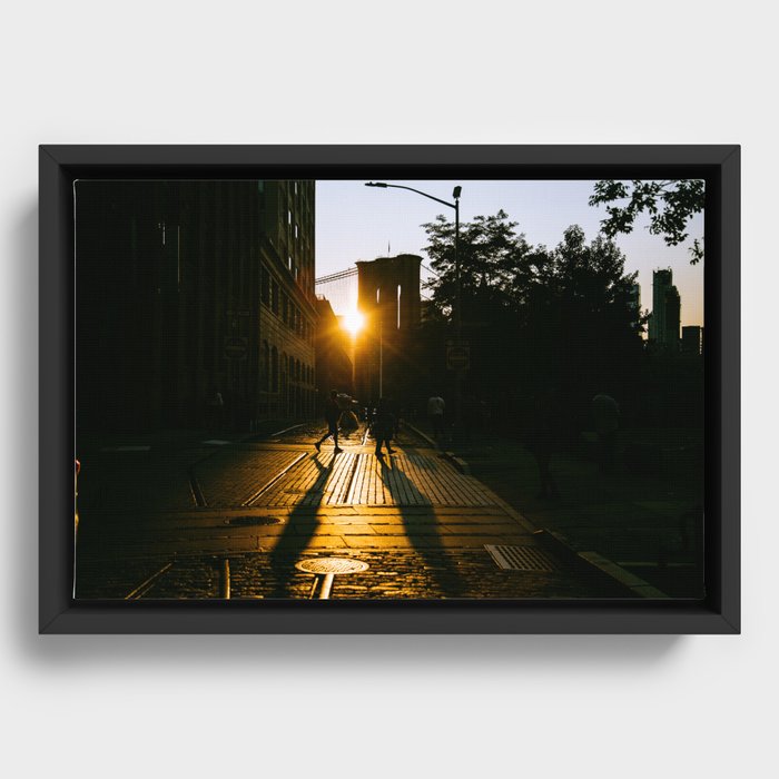 Shadowplay in the Golden Hour Framed Canvas
