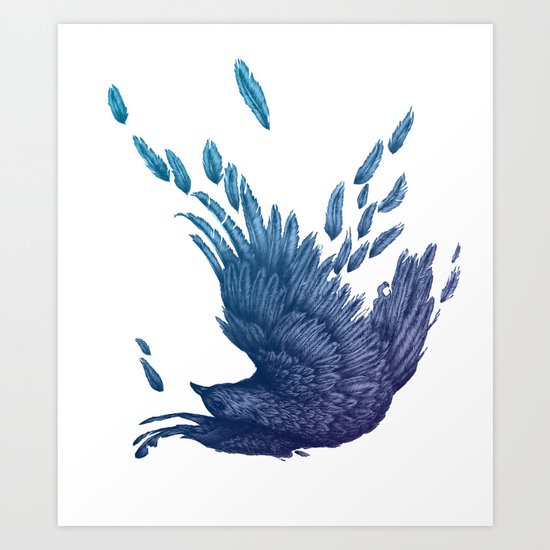 Midnight Falling Art Print
