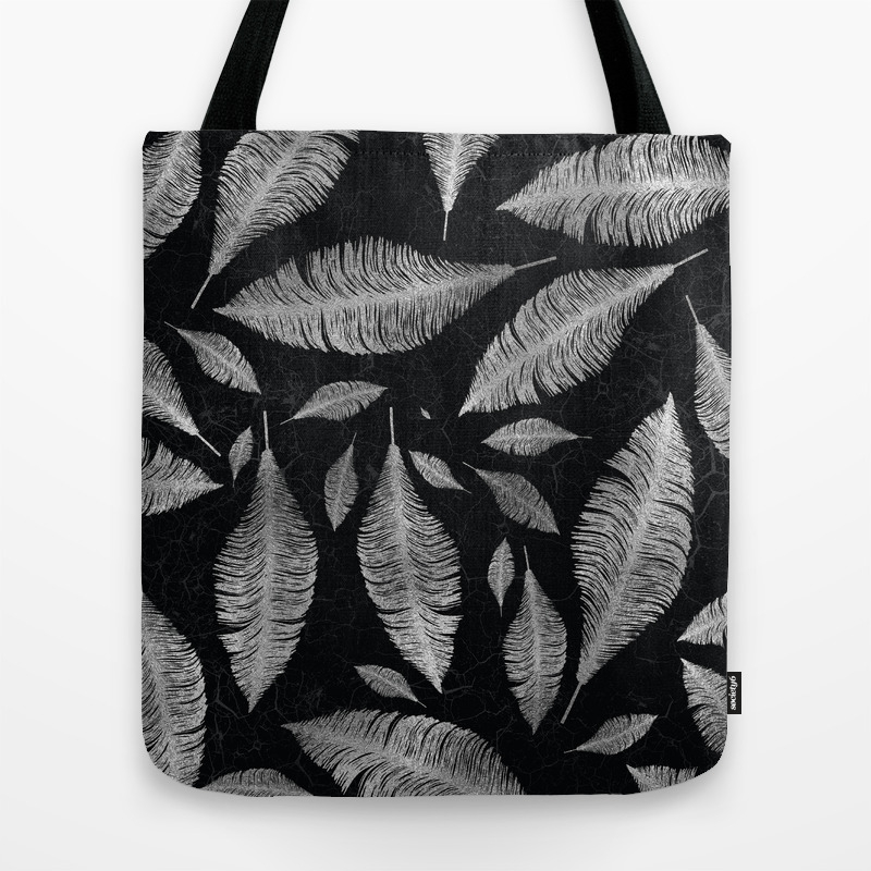 black feather bag
