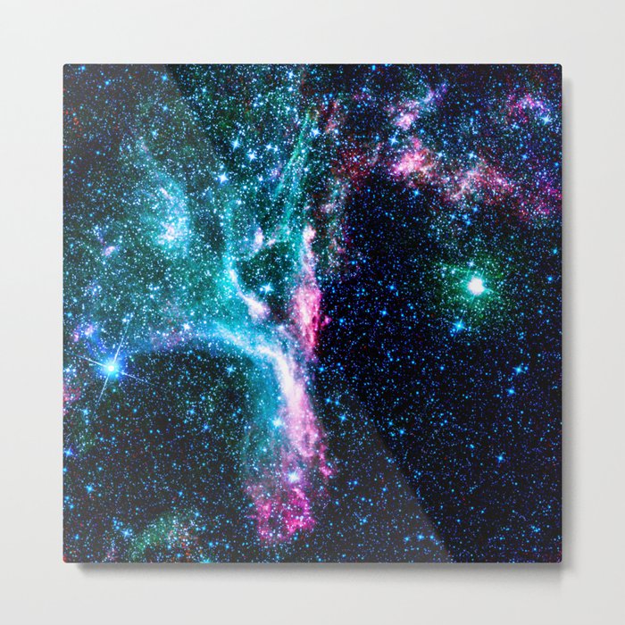 Starry Colorful Nebula Metal Print