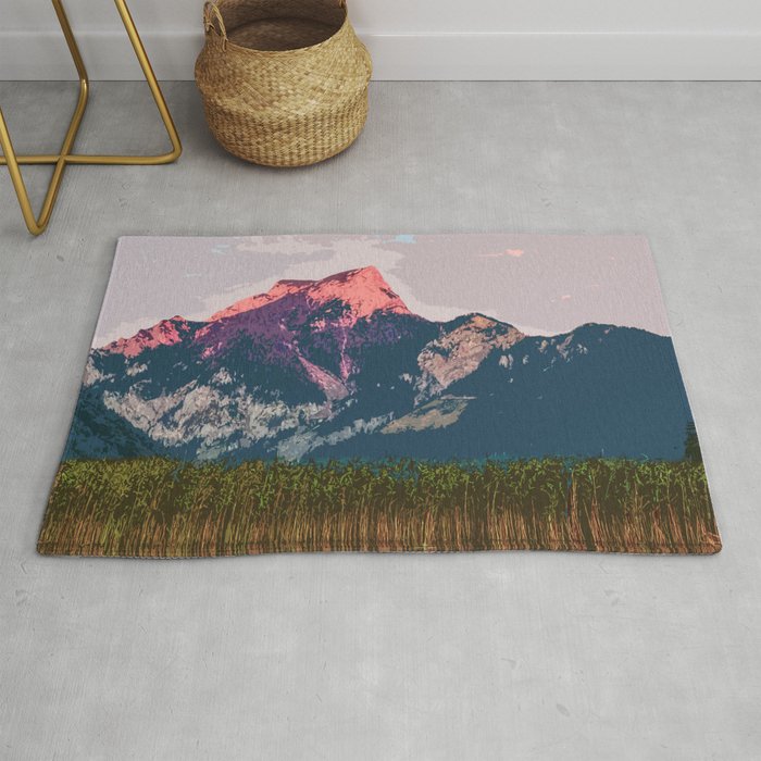 Mountains Pattern Personalized Area Rug 48x60