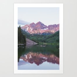 Maroon Bells Sunrise - Rocky Mountain Photography Art Print