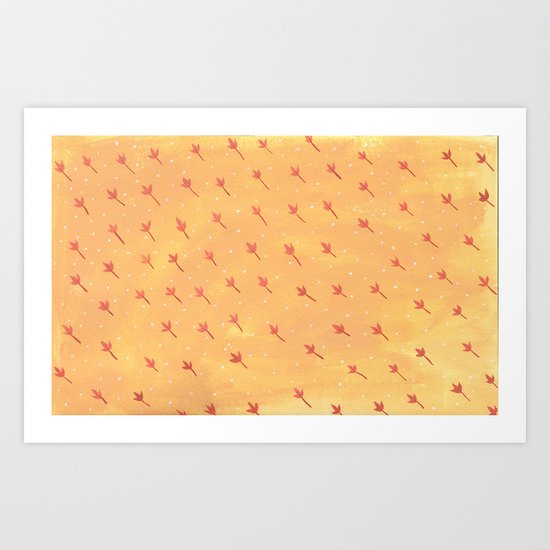 Leaves pattern Art Print