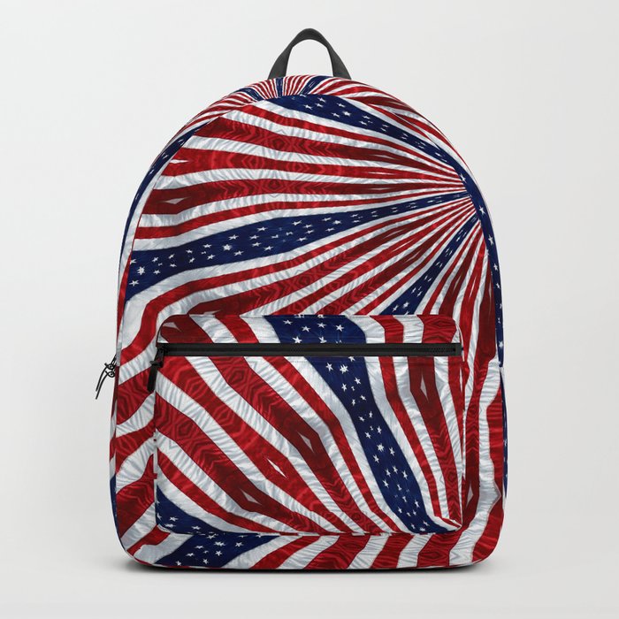 American Flag Kaleidoscope Abstract 1 Backpack