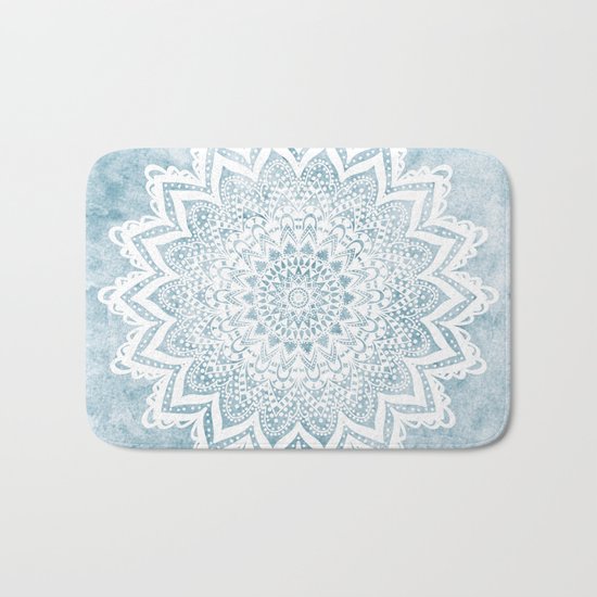 LIGHT BLUE MANDALA SAVANAH Bath Mat