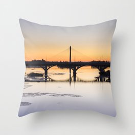 Sunset Badajoz - Bridge Colors Throw Pillow