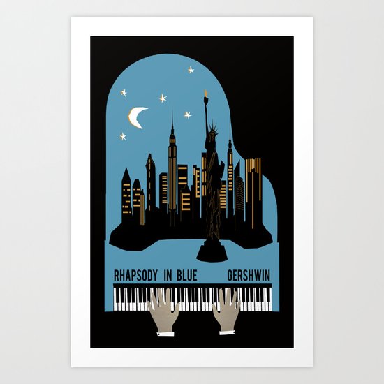 Rhapsody in Blue - Gershwin Art Print