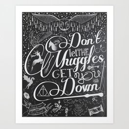 Don't let the Muggles Get You Down Art Print