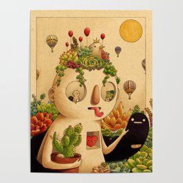 Succulent Man Poster
