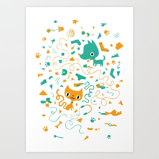 Cute vandals Art Print