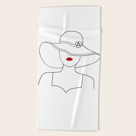 Red Lipstick Beach Towel
