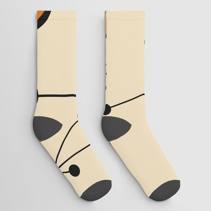 Mid century Bauhaus modern shapes 1 Socks