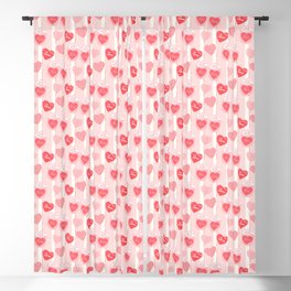 Valentine's Day Mugs Pattern Blackout Curtain