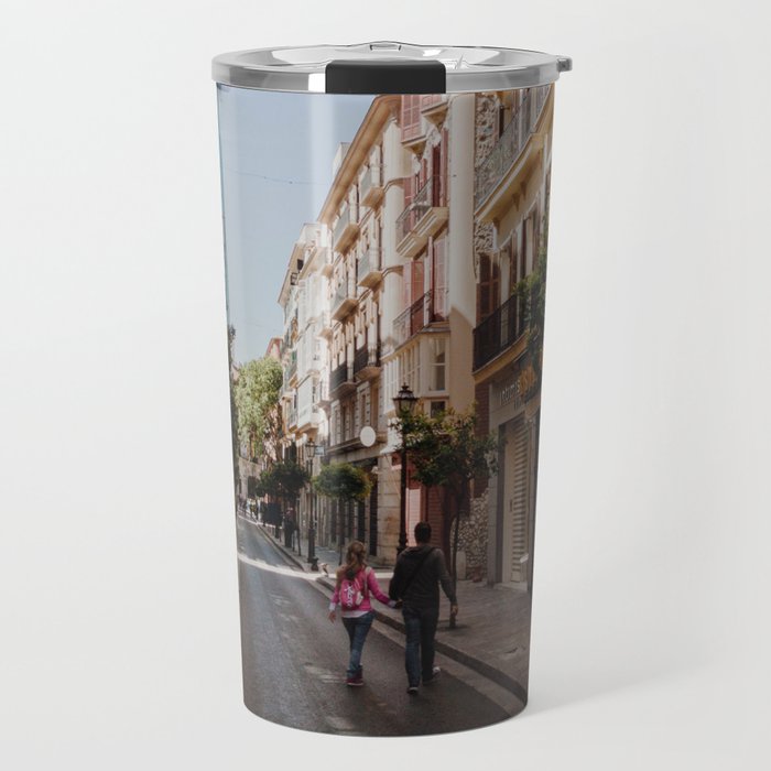 Spain Photography - Calm Street In Madrid Travel Mug