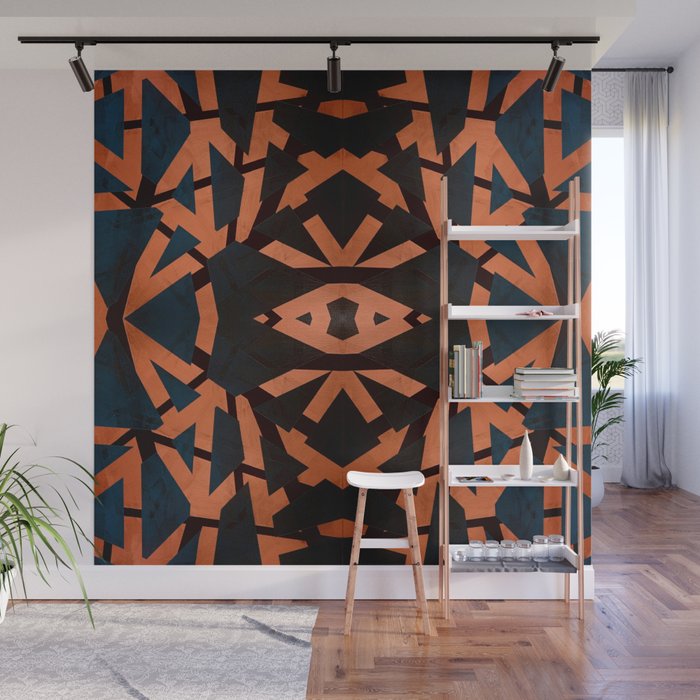 Eye Of the Shards Of Time Black Wall Mural